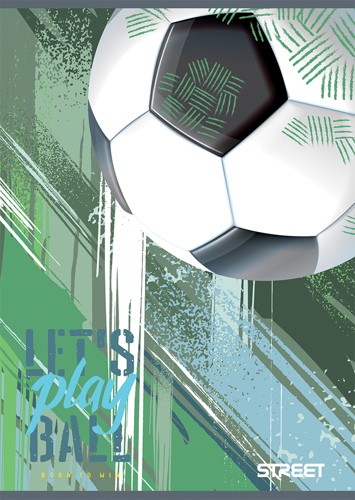 248600-EC Bilježnica A4/D Street FOOTBALL metallic 54L 67571 P10/60