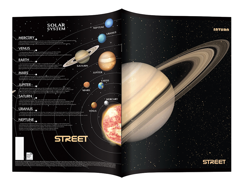 248625-EC Bilježnica A4/D Street PLANTES UV lak 54L 65241 P10/60