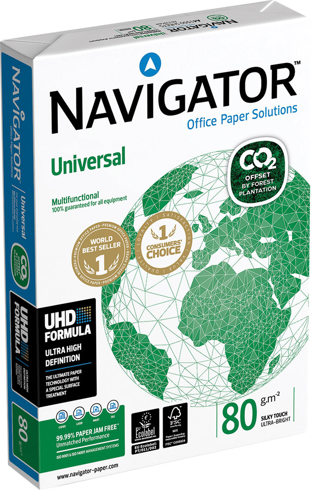 248653-EC Papir fotok. NAVIGATOR A4 Universal 80gr. FSC-CO2  500/1 P5/240
