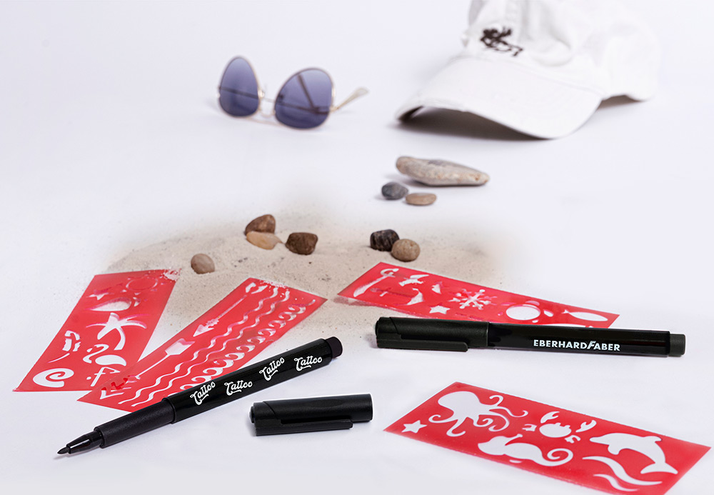 248656-EC Flomasteri za tetoviranje EBERHARD FABER set 2/1 sa šablonama P5