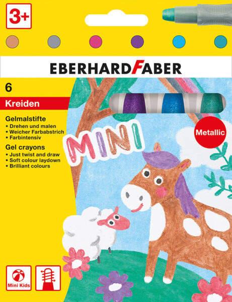 Boje voštane 6/1 EBERHARD FABER gel metallic P5/50