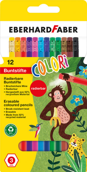 Boje drvene 12/1 EBERHARD FABER Colori s gumicom P10/100