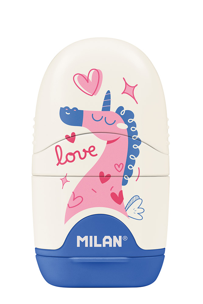 248691-EC Gumica+šiljilo MILAN Capsule Flowicorn plastično s kućištem P16/320