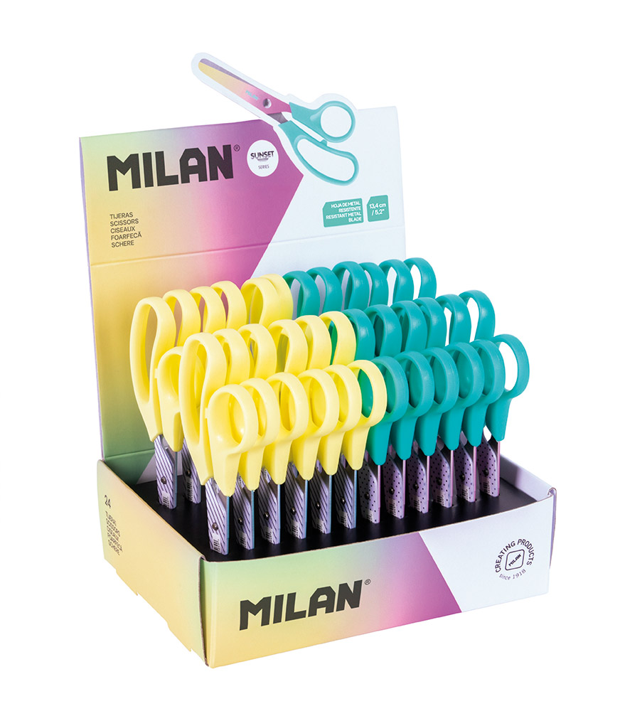 248693-EC Škare MILAN školske Basic Sunset, sort 13,4 cm, displej P24/288