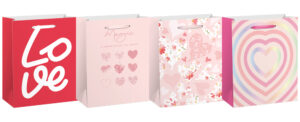 220872-EC Vrećica M exclusive hearts hot stamp folija 18x23x10cm 75131 P12/240