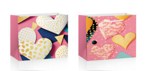 220879-EC Vrećica L exclusive svakodn srce hot stamp folija horiz 32x26x12 75136 P12/120