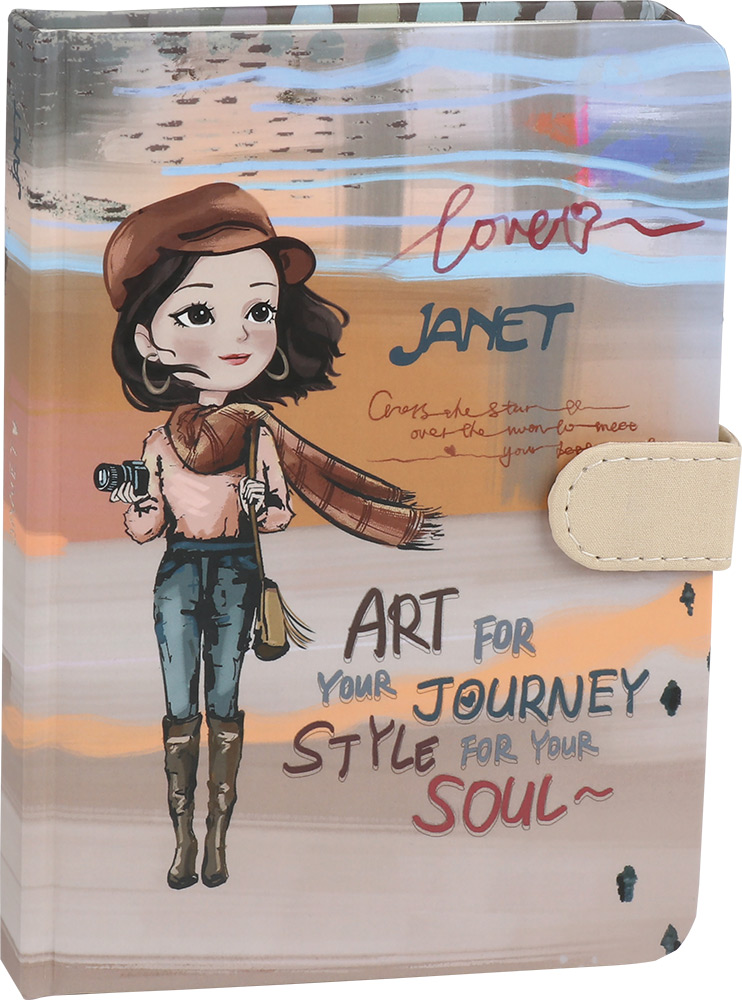 247153-EC Notes s magnetnom kopčom B6 Janet 128str, 100g P14/28