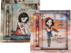 Poklon set Janet: notes A5 + ol.kem P28/56