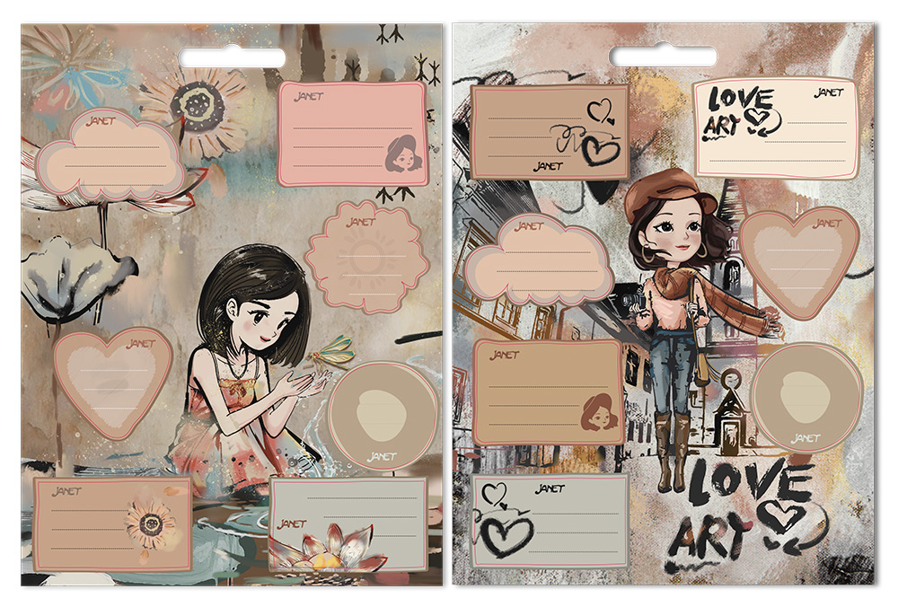 247719-EC Naljepnice za bilježnice JANET 7 kom P24/240/480