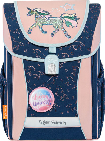 Prvoškolska torba Joy Shiny Unicorn (Sequins) Tiger Family