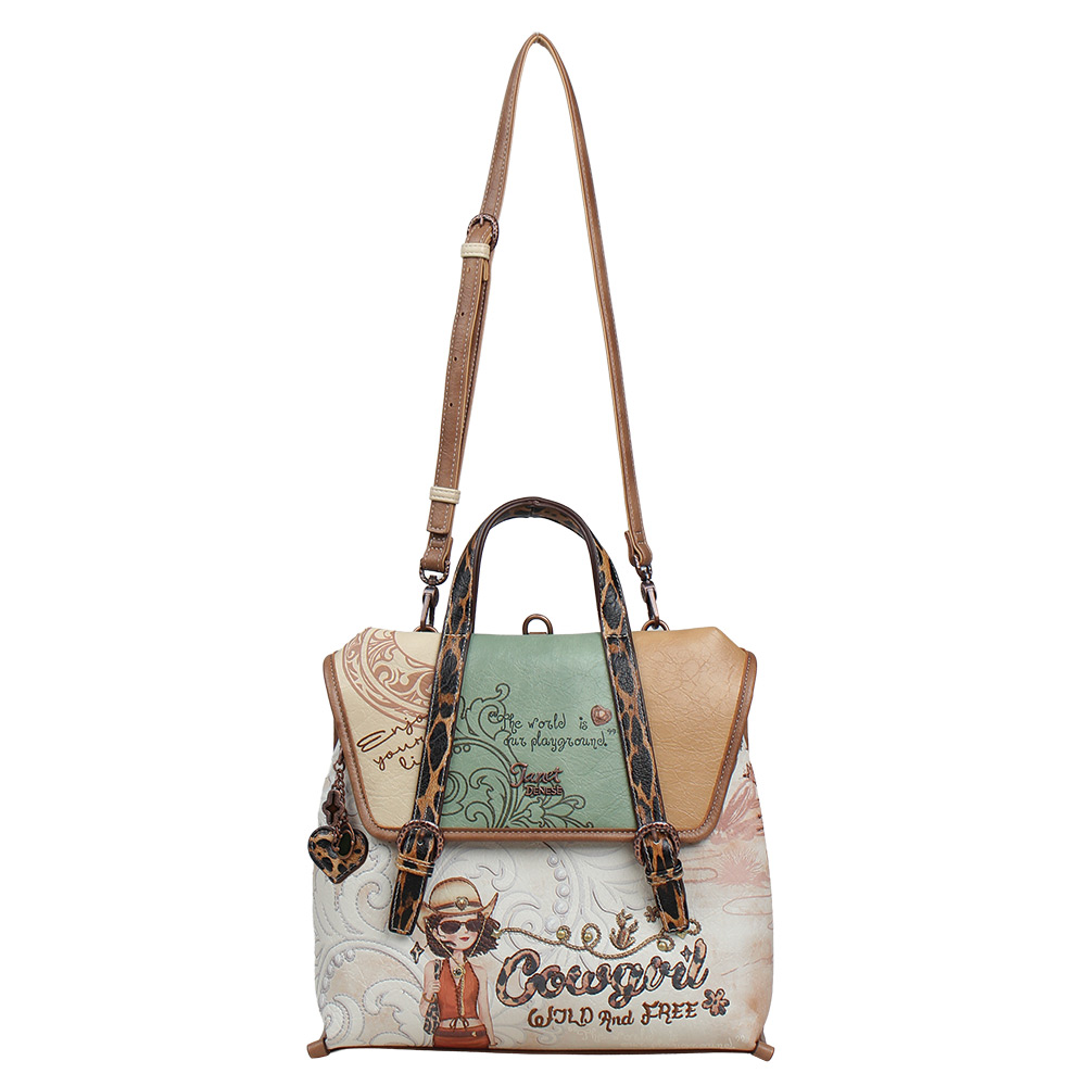 248367-EC Torba/ruksak fashion Janet SS26 Western Odyssey 30.5x13x30cm J-144A