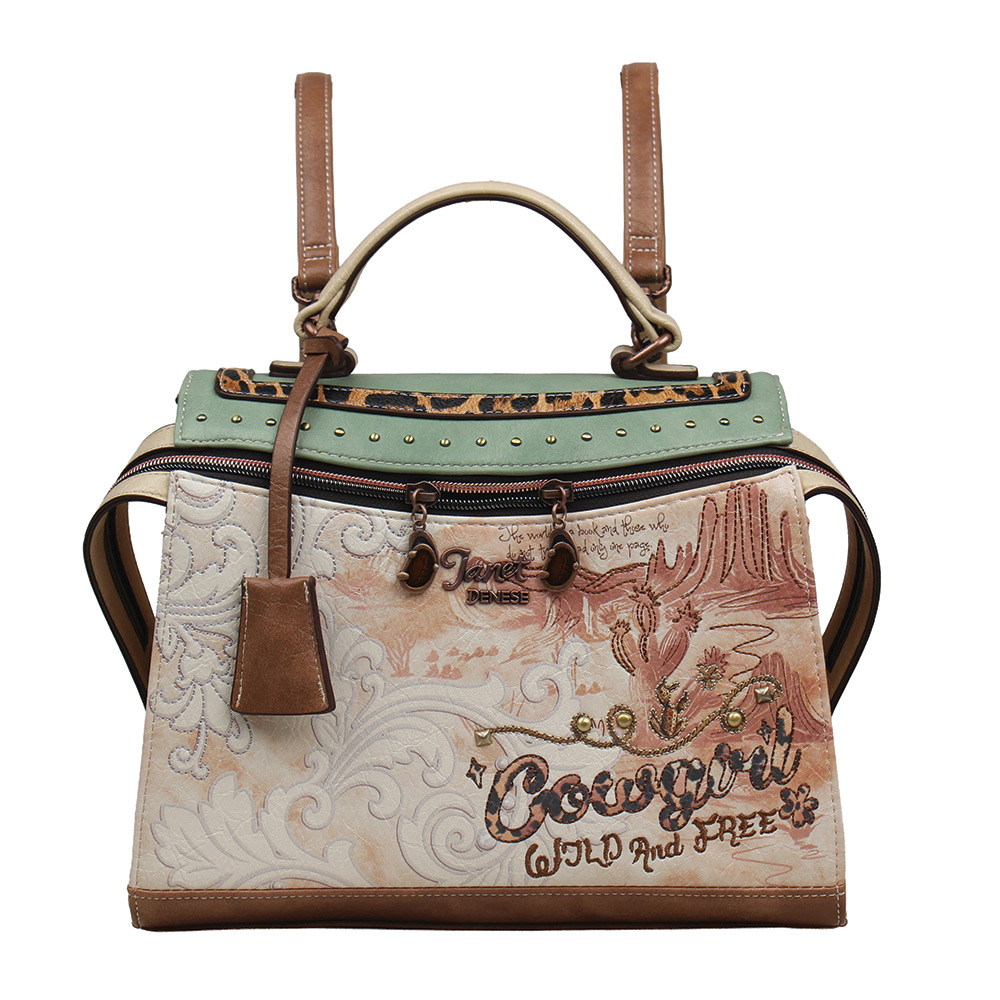 248370-EC Ruksak fashion Janet SS26 Western Odyssey 28.5x14x22.5cm J-169
