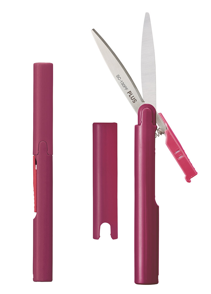 248708-EC Škare PLUS džepne sklopive 13,5 cm SC-130PF WR t.crvene 35699 bls P12/240