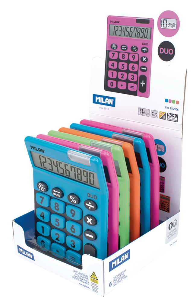 248855-EC Kalkulator MILAN stolni 10-tipki Duo sort P6/24