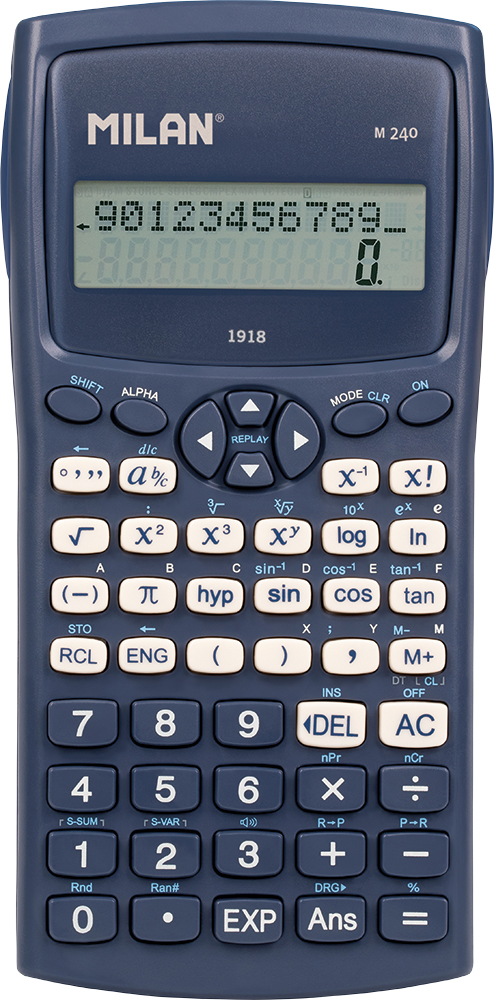 248856-EC Kalkulator MILAN M240 znanstveni 430 since 1918, plavi bls P10/20