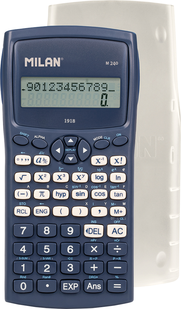 248856-EC Kalkulator MILAN M240 znanstveni 430 since 1918, plavi bls P10/20