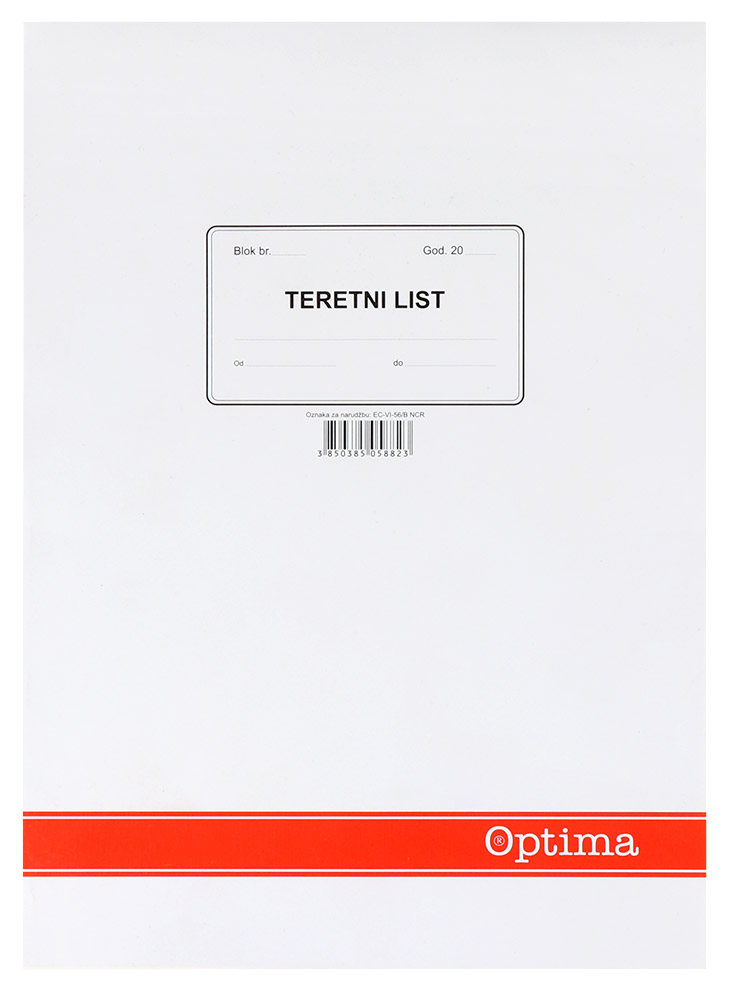237496-EC Teretni list EC-VI-56/B NCR, blok A4, 3x50 L OPTIMA