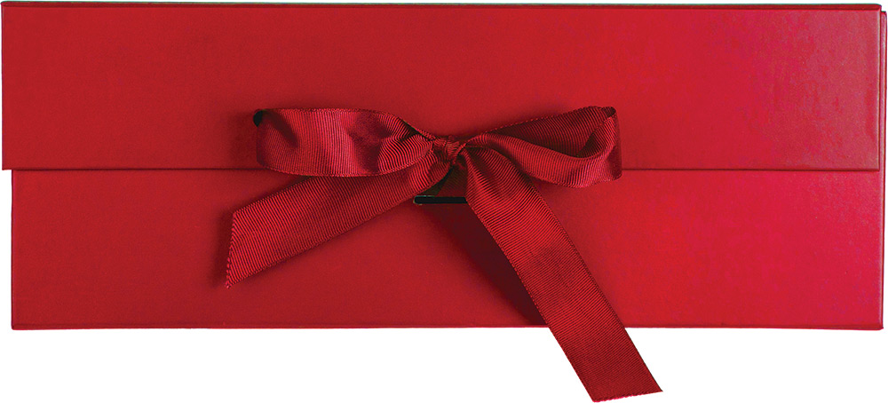 249001-EC Kutija poklon sklopiva karton.magnet. božićna s mašnom 29x22x10 cm 775195 P25