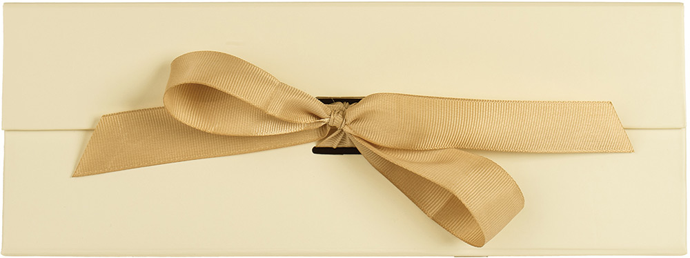 249092-EC Kutija poklon sklopiva karton.magnet. beige s mašnom 29x22x10 cm 775183 P25