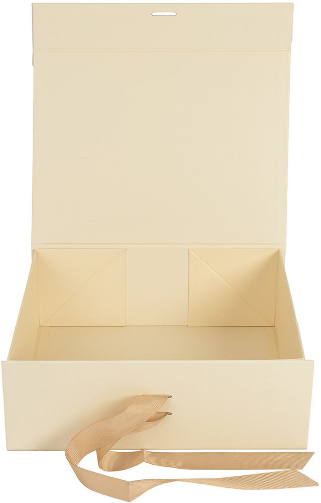 249092-EC Kutija poklon sklopiva karton.magnet. beige s mašnom 29x22x10 cm 775183 P25