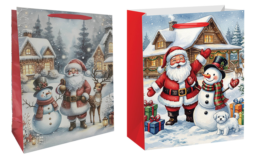 242227-EC Vrećica XXL božićna dječja sjaj 47x60x16cm 77566 P12/120