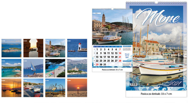 206632-EC Kalendar MORE 13L 33x48+7, spirala, s vrećicom P25 JANP 2026