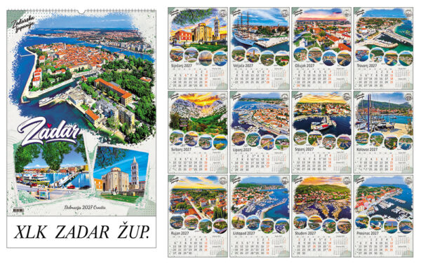 219311-EC Kalendar ZADARSKA ŽUPANIJA 13L 32x43+7 s vrećicom P20 XLK-TMR 2026