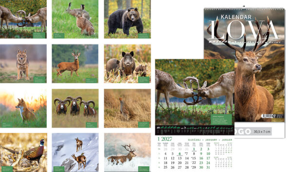 222899-EC Kalendar LOVA 13L 30,5x43+7, spirala P50 OG 2027