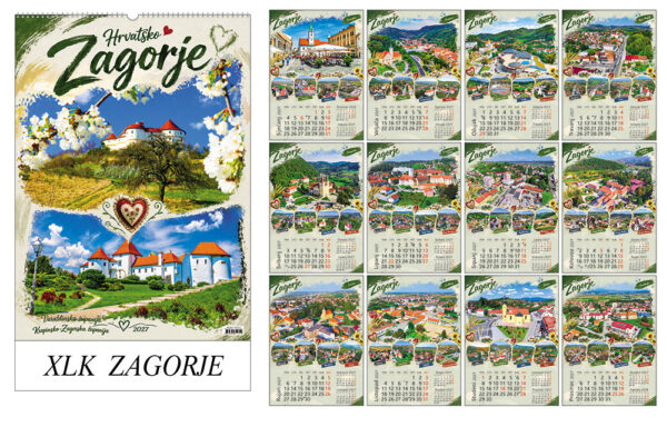 228770-EC Kalendar ZAGORJE 13L 32x43+7 s vrećicom P20 XLK-TMR 2026