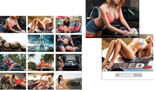 238786-EC Kalendar SPEED GIRLS 13L 43x30,5+7, spirala P50 OG 2027