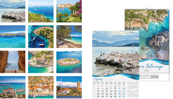 238798-EC Kalendar BISERNA DALMACIJA 13L 33x48+7, spirala P40 OG* 2027
