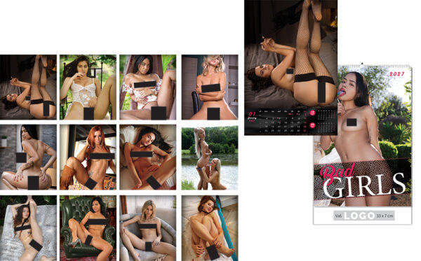 238799-EC Kalendar BAD GIRLS 13L 33x48+7, spirala P40 OG* 2027