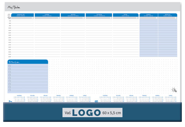 238843-EC Mapa stolna s preklopom 48L, dvogodišnja 60x40+5,5 plavo-siva P15 OG 2026