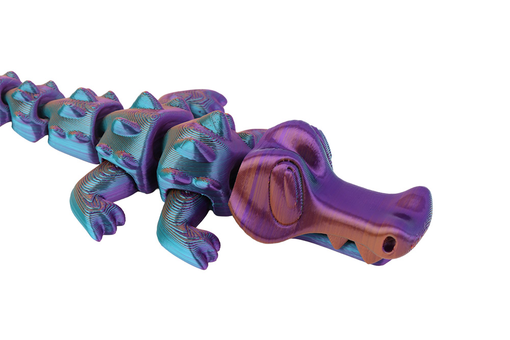 249038-EC Privjesak 3D printani Krokodil, sort 2 boje P500