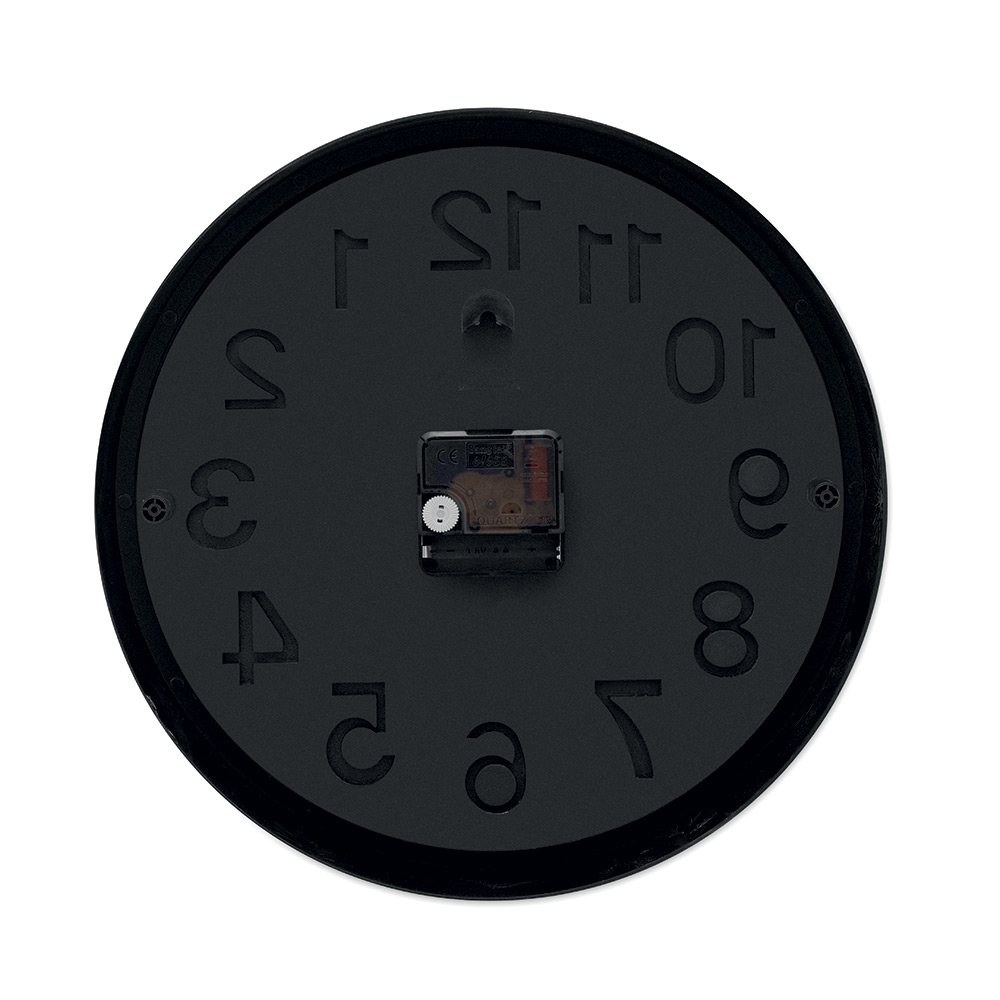 249661-EC Sat zidni Muro od polipropilena s alu kazaljkama crni fi 30 cm