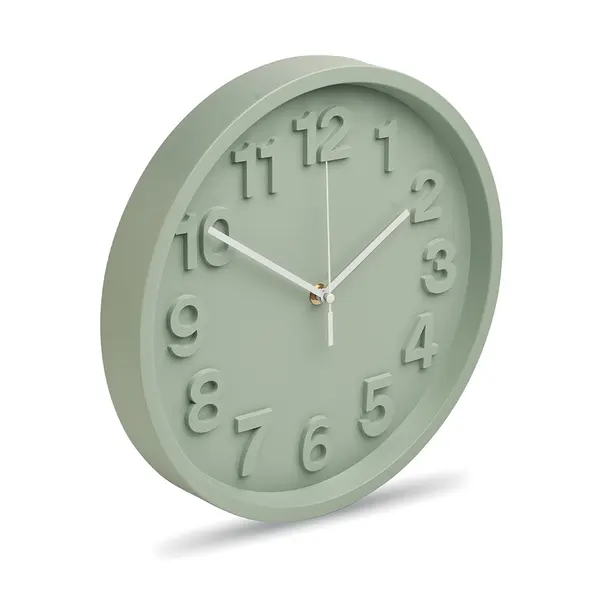 249662-EC Sat zidni Muro od polipropilena s alu kazaljkama mint zeleni fi 30 cm