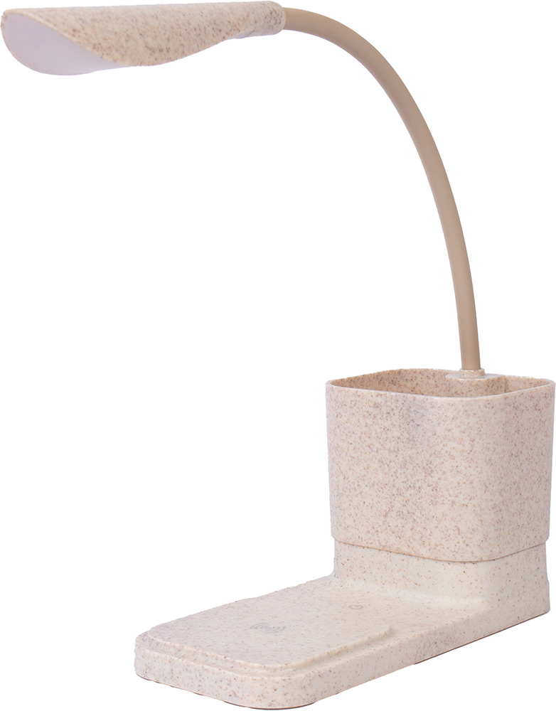249686-EC Lampa stolna USB Prop s držačem za olovke bijela