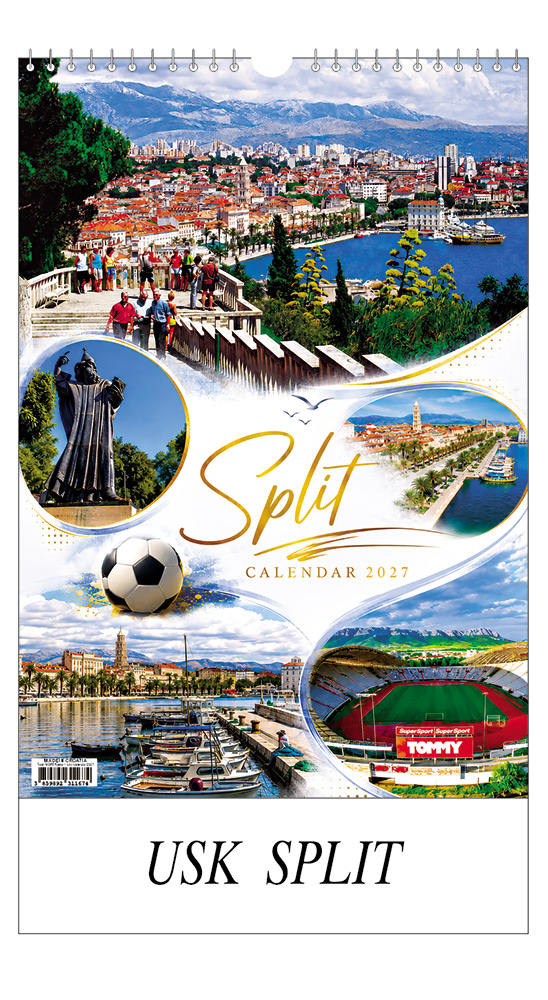 249732-EC Kalendar SPLIT 13L 21,5x30,5+6,5 P20 USK-TMR 2027