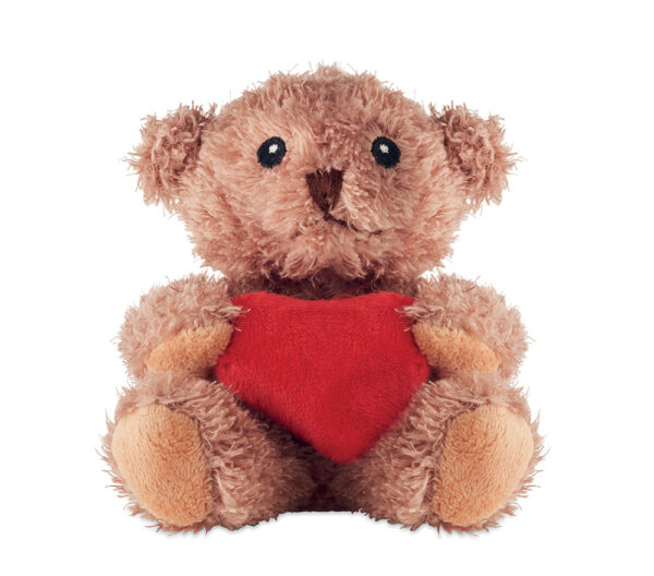 Plišani medvjedić Heart sa crvenim srcem 13x16cm