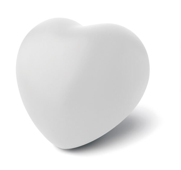 249782-EC Srce antistres Love od PU pjene 7x6,5x5,5 cm bijelo