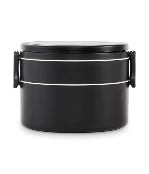 Kutija za hranu okrugla s 2 doze 250 i 700 ml PP crna