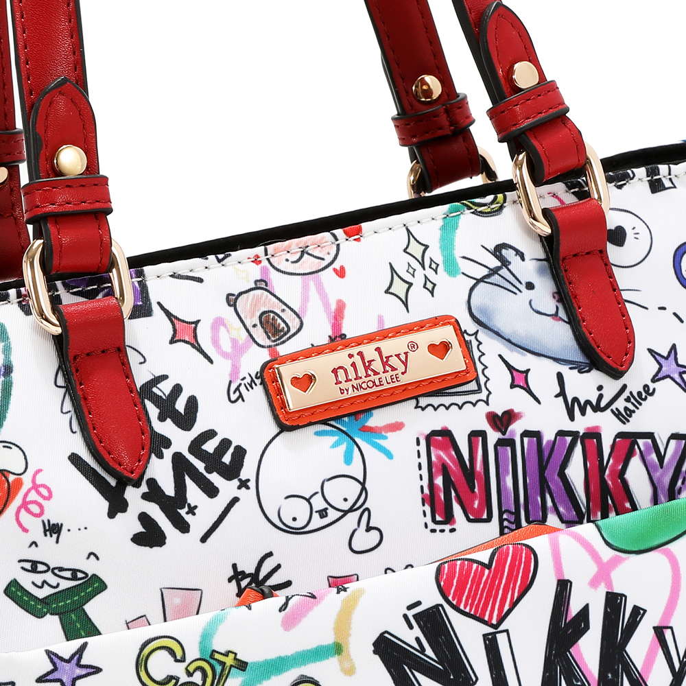 249127-EC Torba fashion NIKKY Just for fun White FW26 31x25x10,5cm NK13142-JFF-WH P12