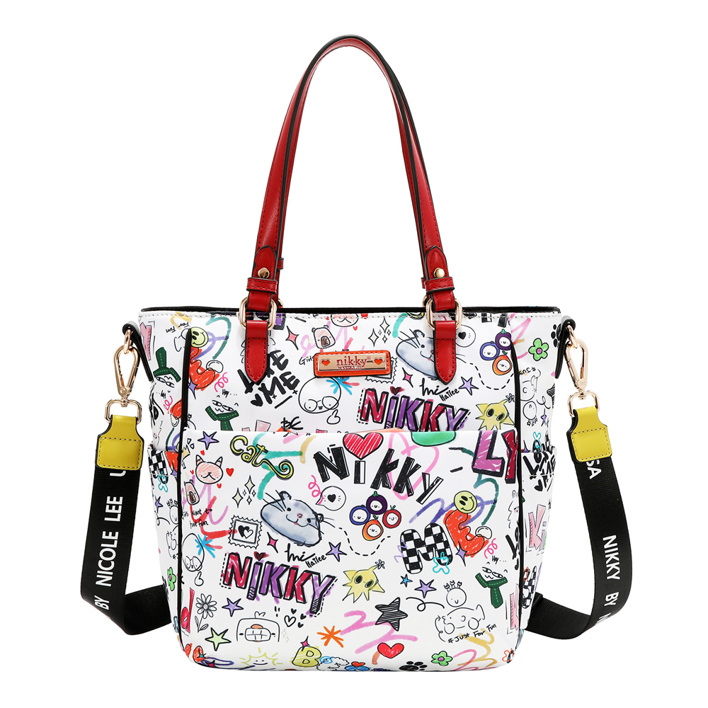 249127-EC Torba fashion NIKKY Just for fun White FW26 31x25x10,5cm NK13142-JFF-WH P12