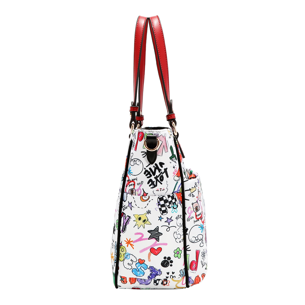 249127-EC Torba fashion NIKKY Just for fun White FW26 31x25x10,5cm NK13142-JFF-WH P12