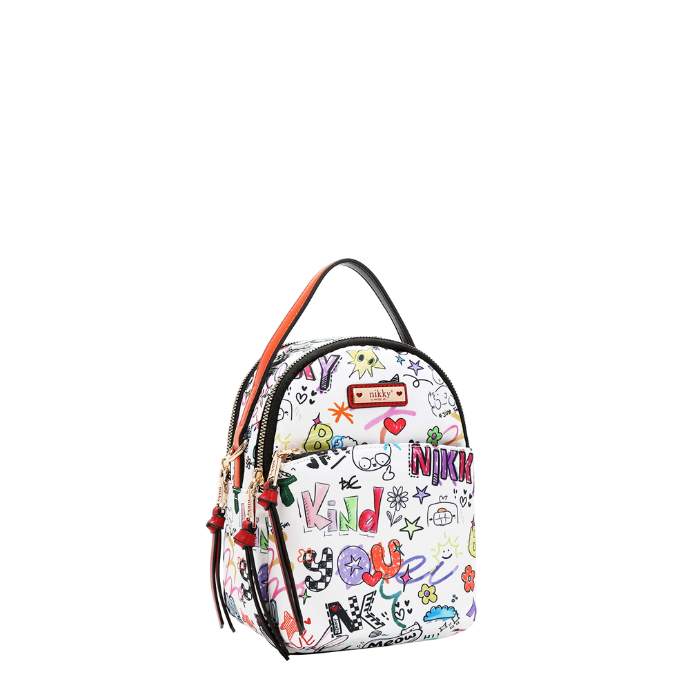 249128-EC Ruksak fashion NIKKY Just for fun White FW26 16x21x8cm NK13139-JFF-WH P12