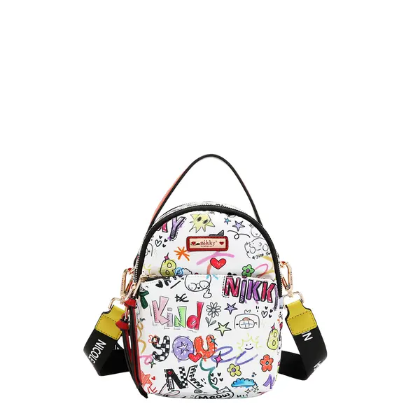 249128-EC Ruksak fashion NIKKY Just for fun White FW26 16x21x8cm NK13139-JFF-WH P12