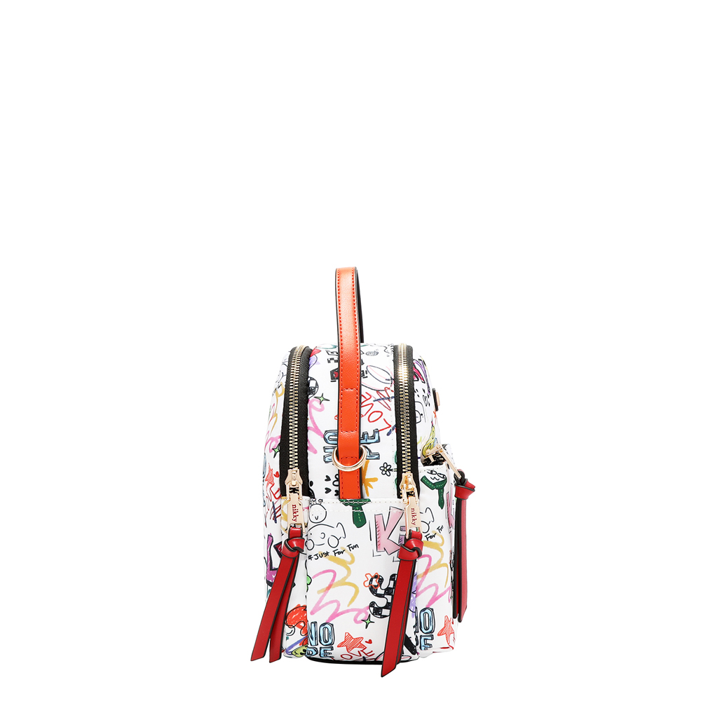 249128-EC Ruksak fashion NIKKY Just for fun White FW26 16x21x8cm NK13139-JFF-WH P12