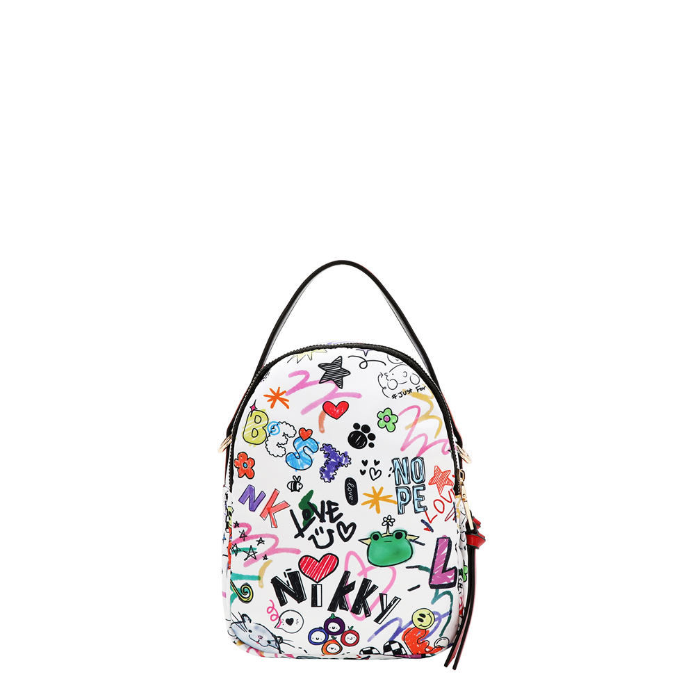 249128-EC Ruksak fashion NIKKY Just for fun White FW26 16x21x8cm NK13139-JFF-WH P12