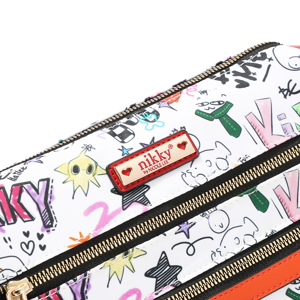 249131-EC Torba fashion NIKKY Just for fun White FW26 28x22,5x9,5cm NK13146-JFF-WH P12