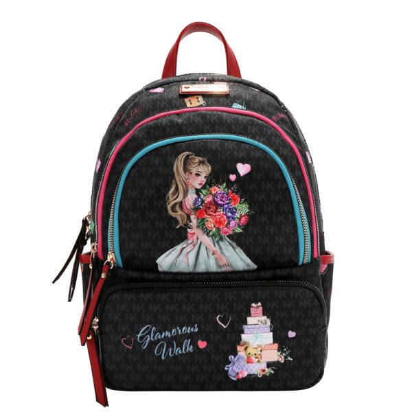 Ruksak fashion NIKKY GlamorousWalkBlack FW26 23,7x33x11cm NK13233-GWK-BK P12